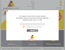 Tablet Screenshot of analyticscenter.com